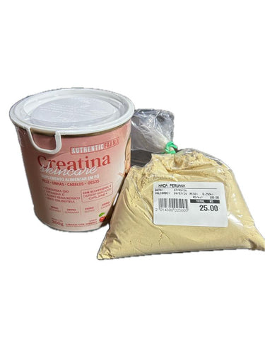 CREATINA COM COLAGENO 200G + 250g MACA PERUANA